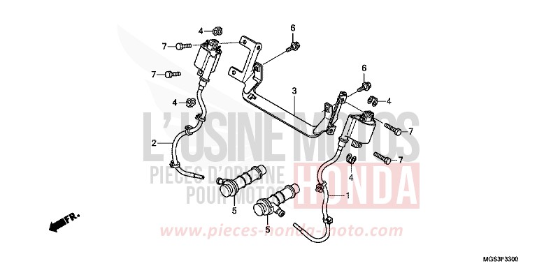 BOBINE D'ALLUMAGE de NC700X Boîte Méca PEARL SUNBEAM WHITE (NHA66) 2013